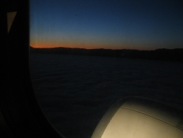 Coucher de soleil en vol