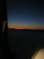 Coucher de soleil en vol