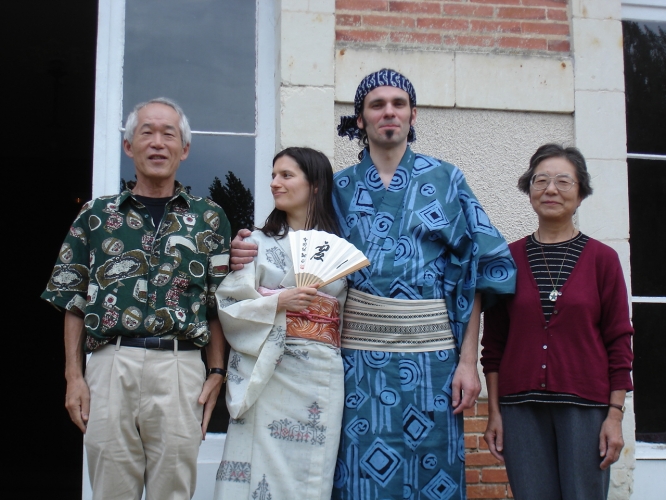  Yasuo, Amandine, Bertrand kaj Tamae 