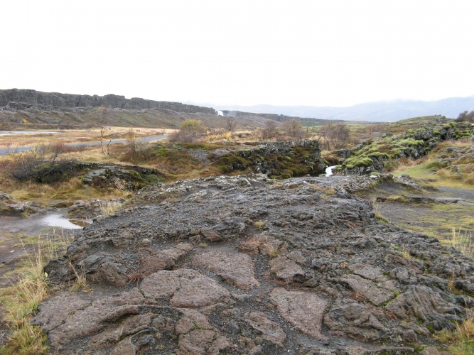  Roche volcanique au parc national de Þingvellir 